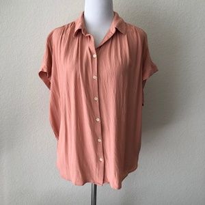 Madewell Central Drapey Shirt Antique Coral L